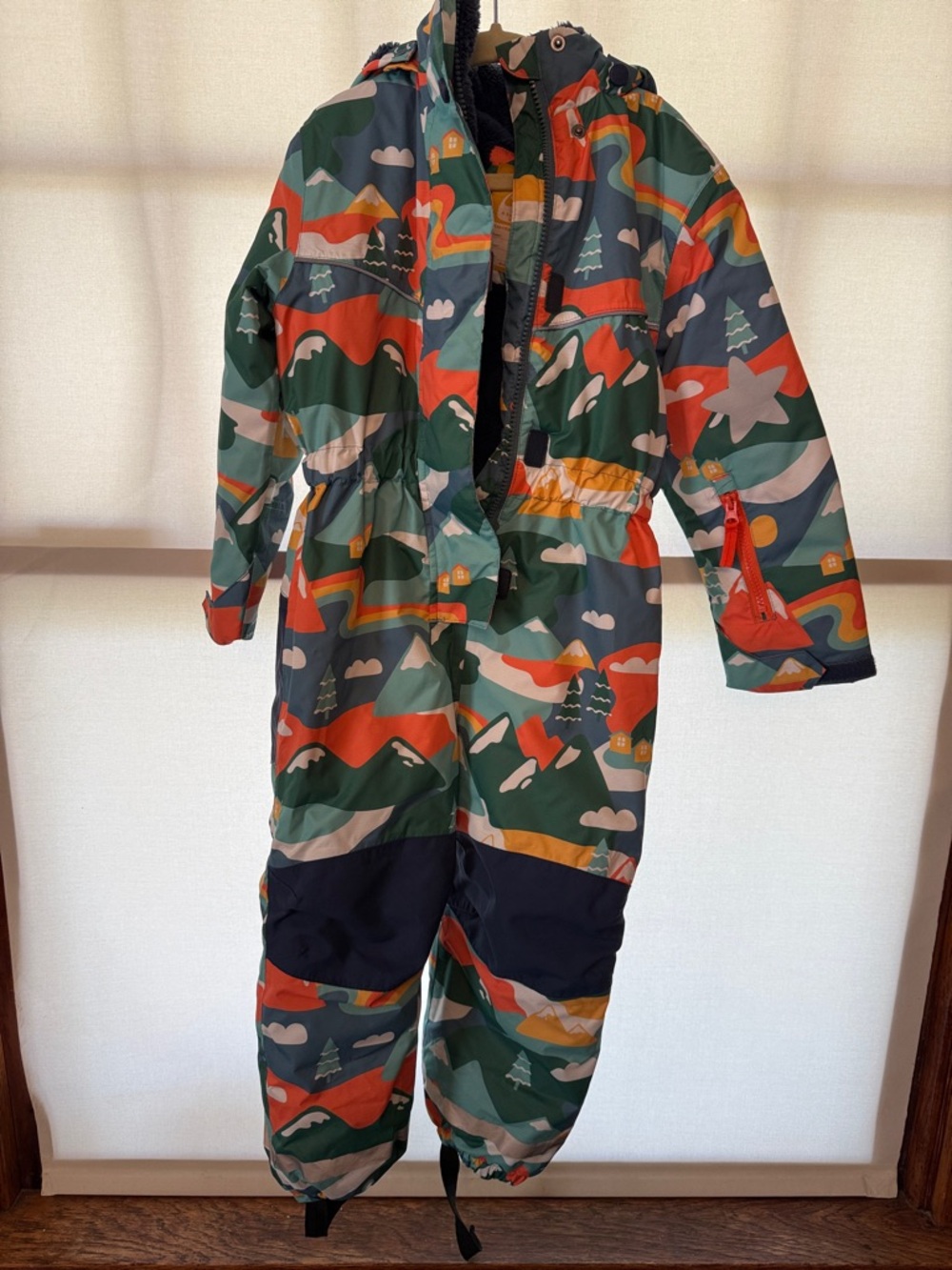 Kids Waterproof All-Over Print Snow Suit - Green Multi